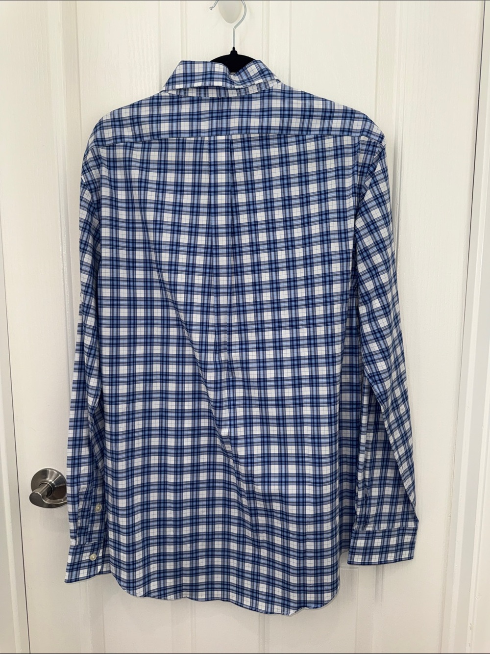 Polo Ralph Lauren Men’s L Blue and White Plaid Button-Down Shirt - Picture 4 of 6